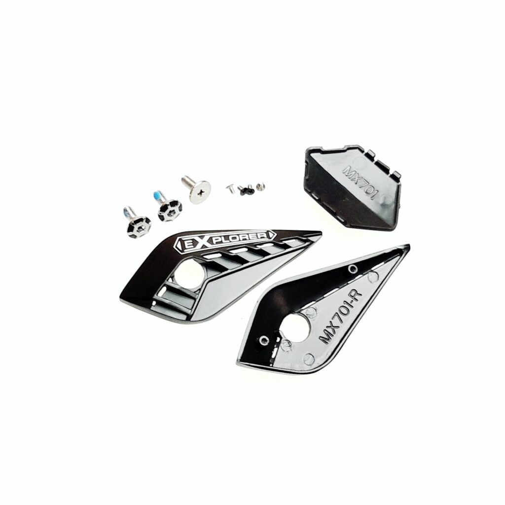 LS2 MX701 CARBON PEAK SCREWS+COVERS MATT BLACK