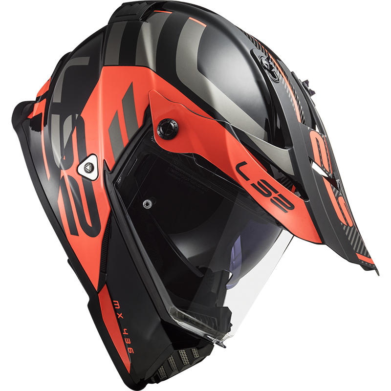 LS2 MX436 PIONEER EVO ADVENTURER M.BLACK ORANGE XXS