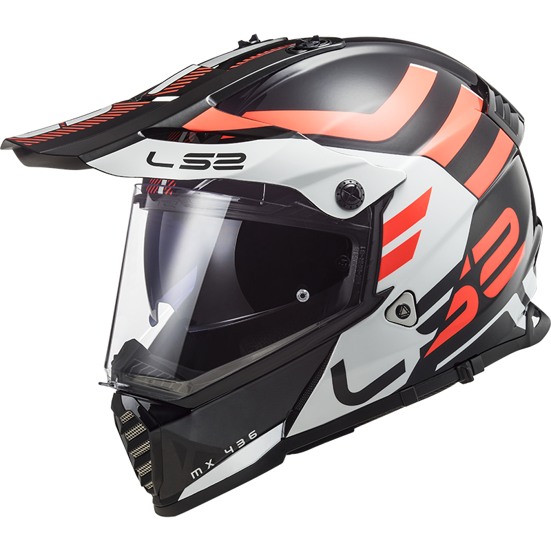 LS2 MX436 PIONEER EVO ADVENTURER BLACK WHITE