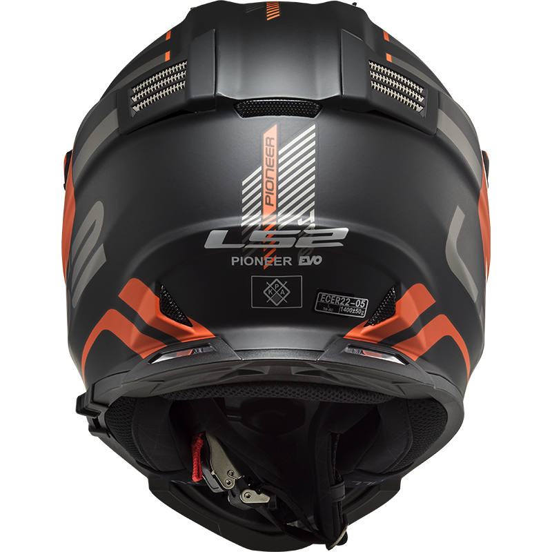 LS2 MX436 PIONEER EVO ADVENTURER M.BLACK ORANGE XXS
