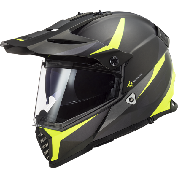 LS2 MX436 PIONEER EVO ROUTER BLACK H-V YELLOW XXS