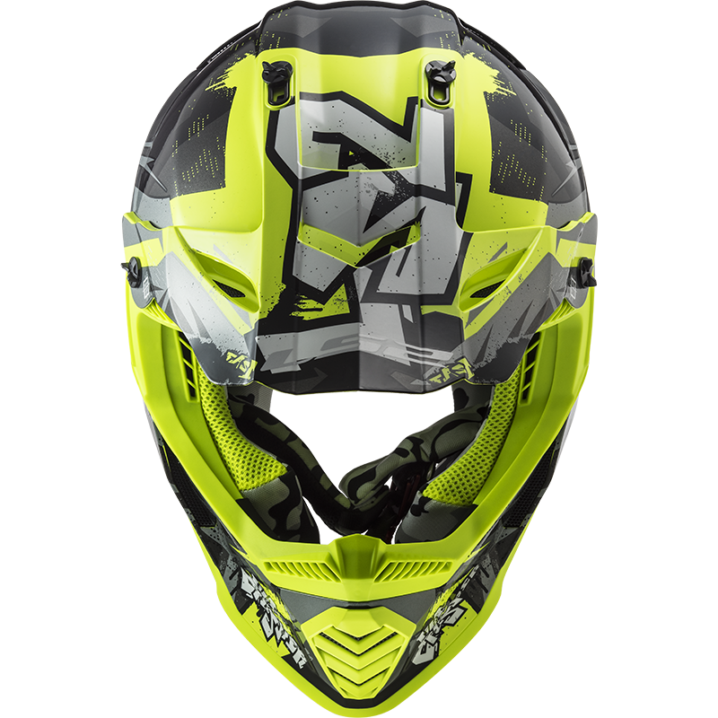 LS2 MX437 FAST EVO CRUSHER BLACK H-V YELLOW 3XL
