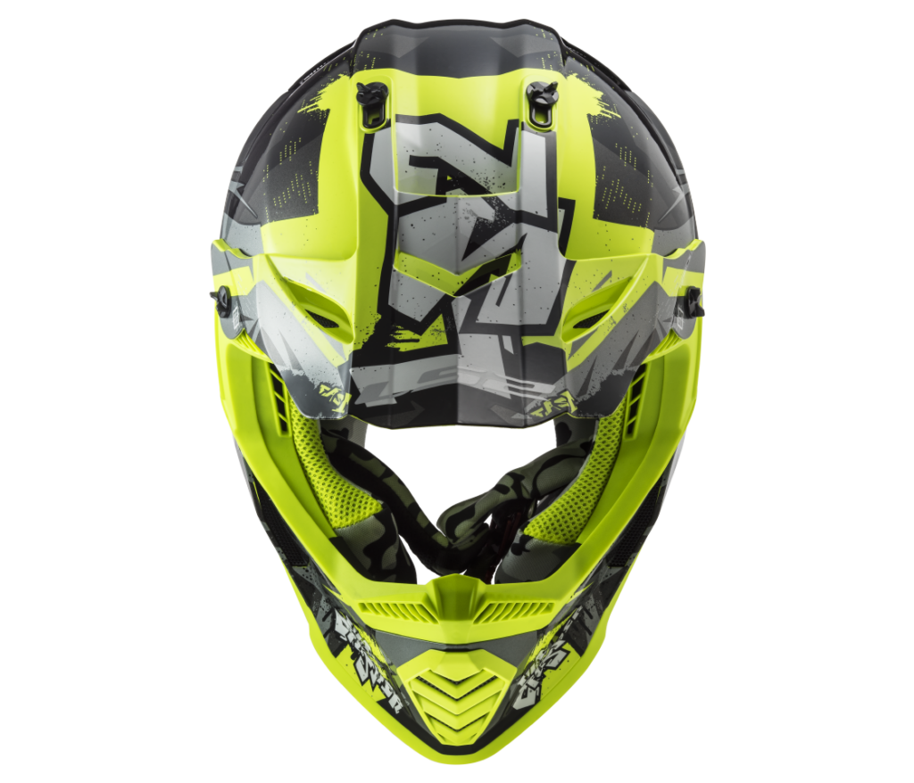 LS2 MX437 FAST EVO MINI CRUSHER BLACK YELLOW L