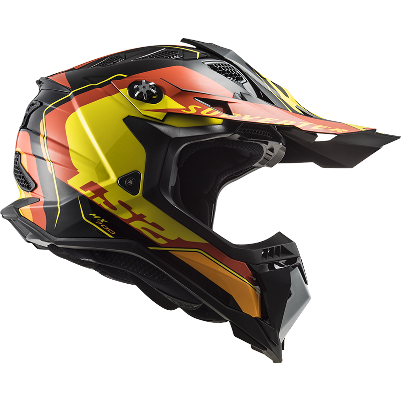 LS2 MX700 SUBVERTER ARCHED BLACK YELLOW RED