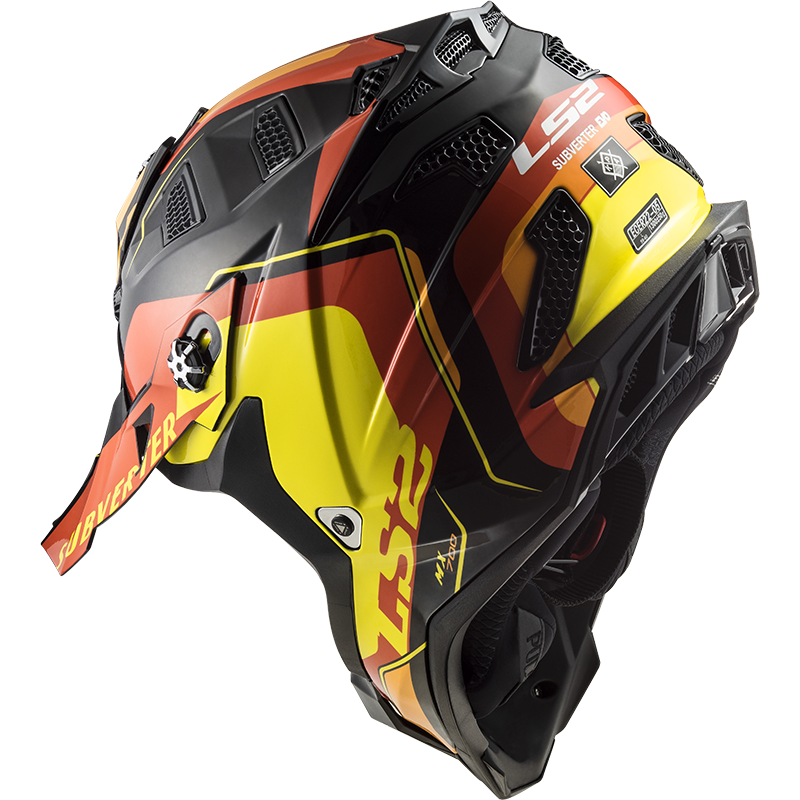 LS2 MX700 SUBVERTER ARCHED BLACK YELLOW RED S