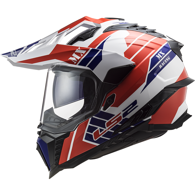 LS2 MX701 EXPLORER ATLANTIS G.WHITE RED BLUE