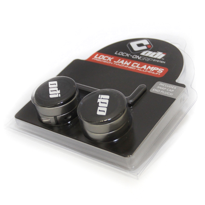 ODI GRIPS Set Lock Jaw Clamps w/Snap Caps – Gray