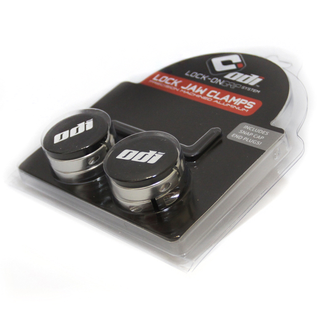 ODI GRIPS Set Lock Jaw Clamps w/Snap Caps – Silver
