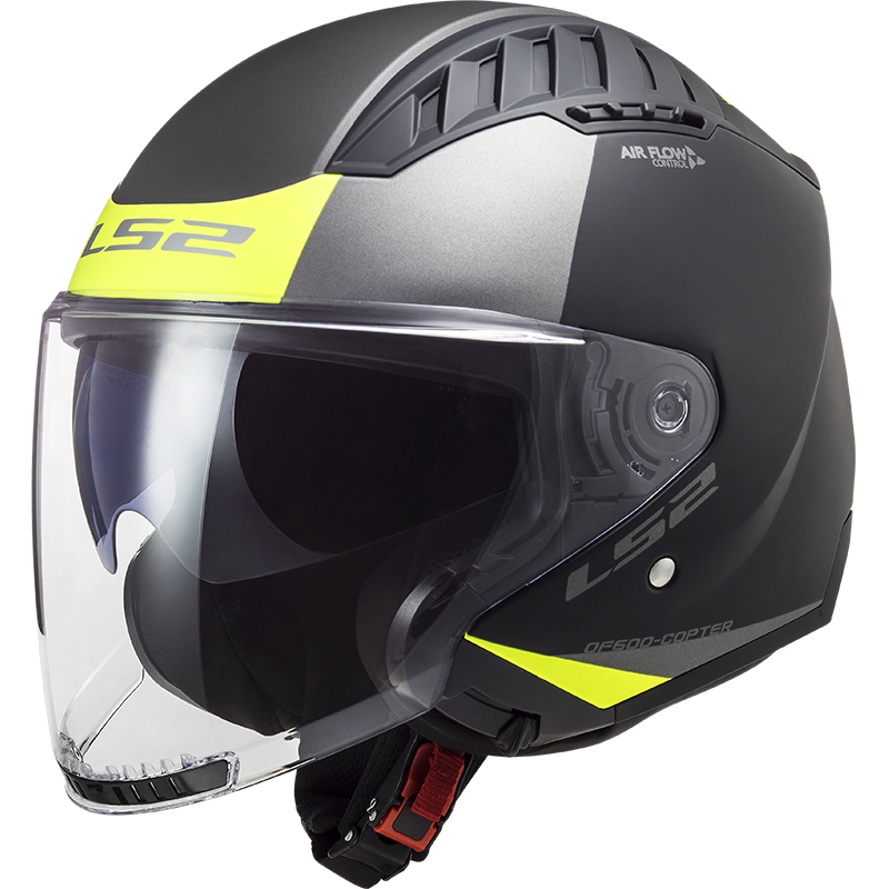 LS2 OF600 COPTER URBANE MATT BLACK H-V YELLOW L