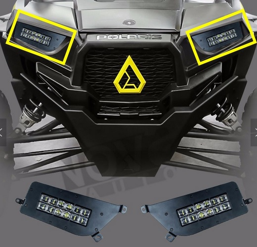 SHARK LED Hlavičky pre Polaris ATV, UTV s Backlight, 2pcs