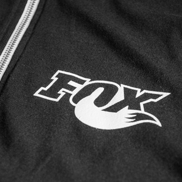 FOX Ride Zip Hoody, čierna (60/40 cotton/poly)