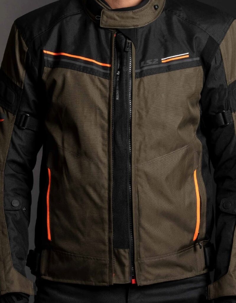 LS2 SHADOW MAN JACKET BLACK TITANIUM H-V YELLOW
