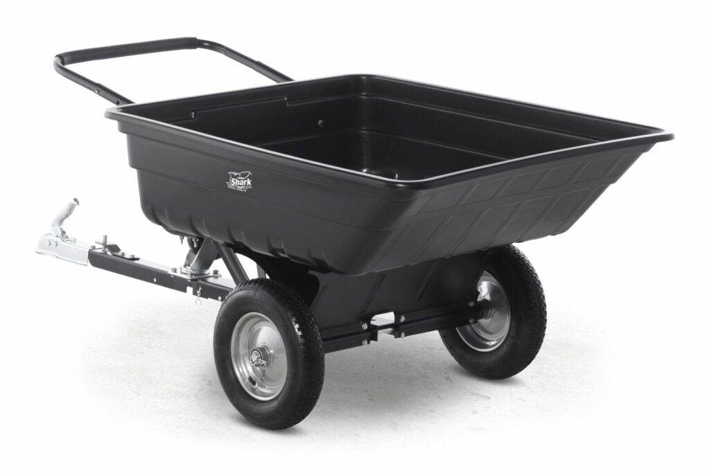 SHARK GARDEN 150 vozík za štvorkolku, záhradný traktor, s adaptérom na tažné, čierny