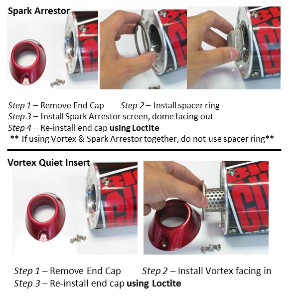 Vortex Quiet Insert – 2″ Long (-4db -5db)