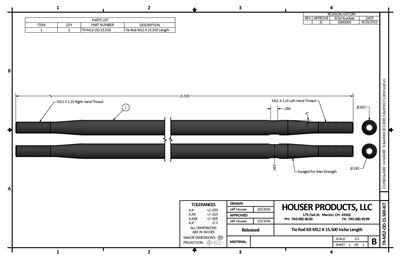 Tie Rod KIT, Used on A-Arms Honda TRX450R 2004-05, TRX450R 2006-09, TRX700XX 2008-09