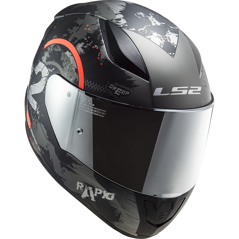 LS2 FF353 RAPID CIRCLE TITANIUM FLUO ORANGE