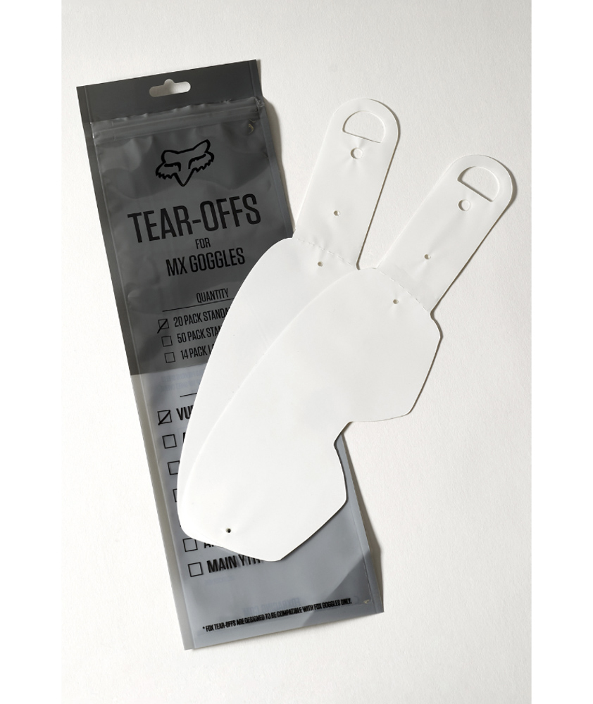 FOX Mx20 Airspace/Main Standard Roll Off Tear Off – 20Pk – OS, Clear MX24