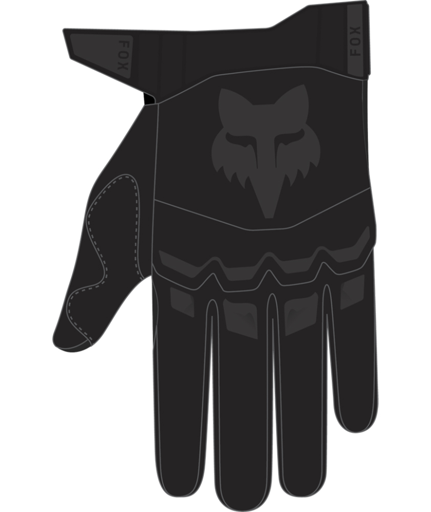 FOX Dirtpaw Glove – Black – XL, Black/Black MX24