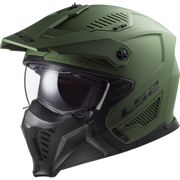 LS2 OF606 DRIFTER SOLID MATT MILITARY GREEN-06 L