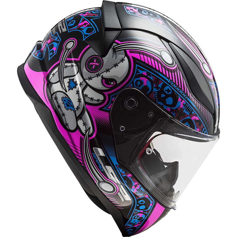 LS2 FF353 RAPID MINI VOODOO BLACK FLUO PINK