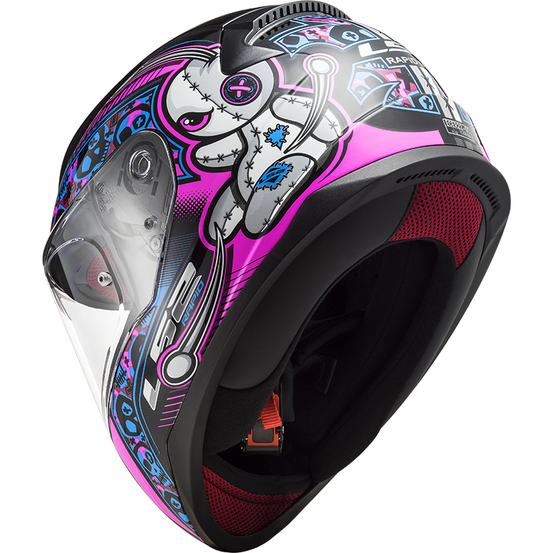 LS2 FF353 RAPID MINI VOODOO BLACK FLUO PINK