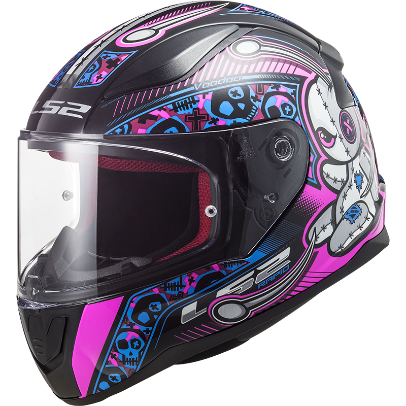 LS2 FF353 RAPID MINI VOODOO BLACK FLUO PINK