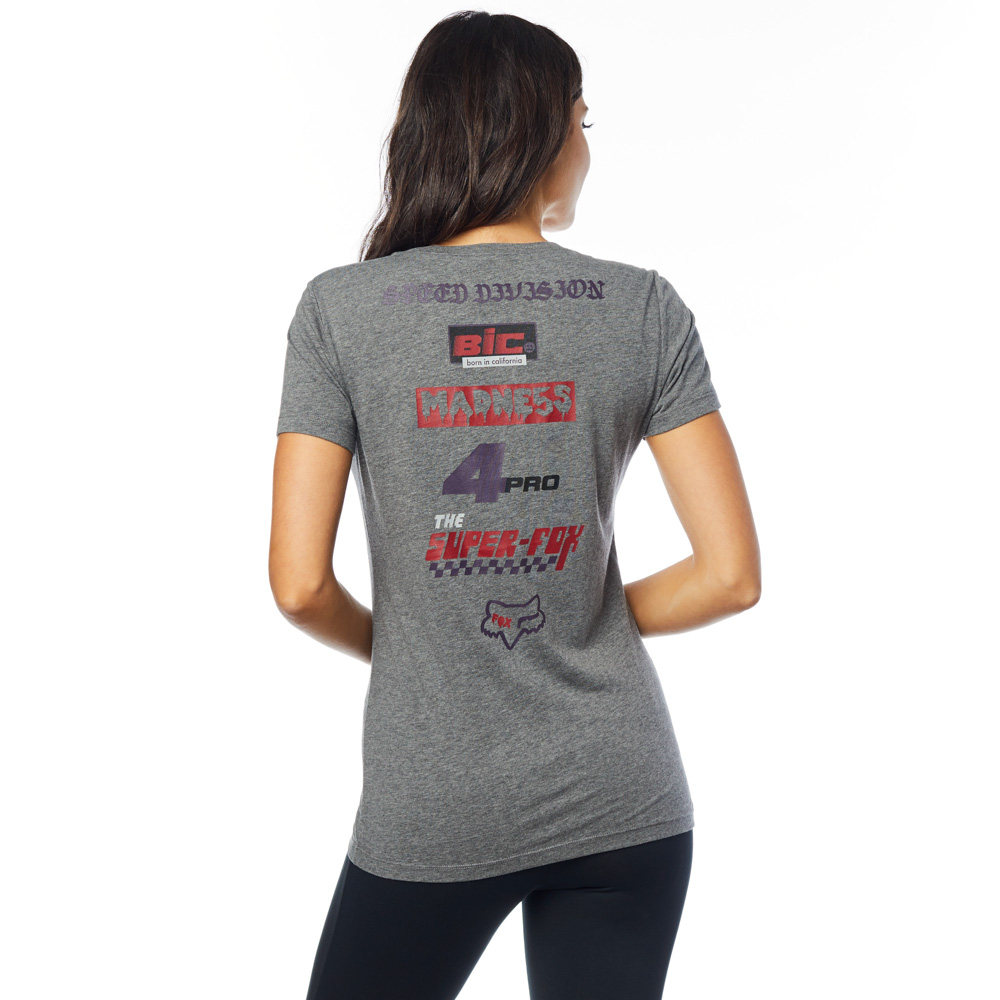 FOX Super Fox Ss Vneck Tee-XS, Heather Graphite, LFS18F