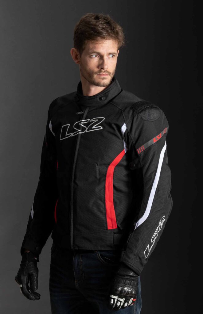 LS2 GATE MAN JACKET BLACK RED XL