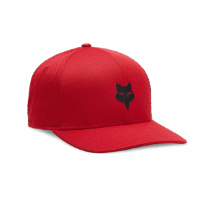 FOX Head Tech Flexfit Hat, Flame Red