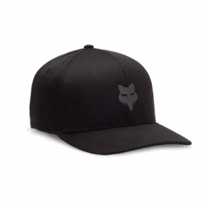 FOX Head Tech Flexfit Hat, Black/Charcoal S/M