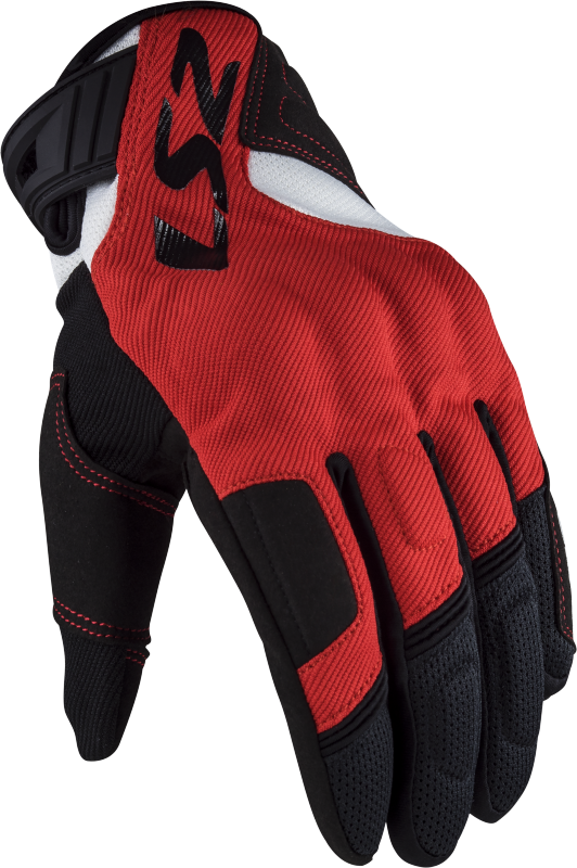 LS2 SILVA MAN GLOVES BLACK RED XXL
