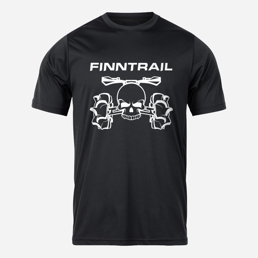 Finntrail T-shirt ATV skull Black XXL