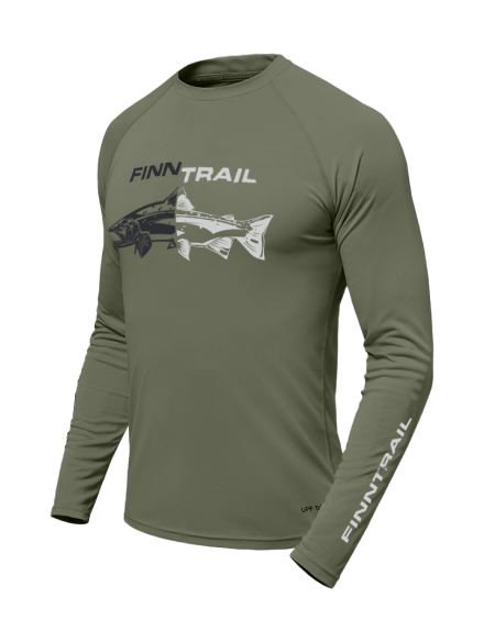 Finntrail Longsleeve Wave Fish Khaki XL