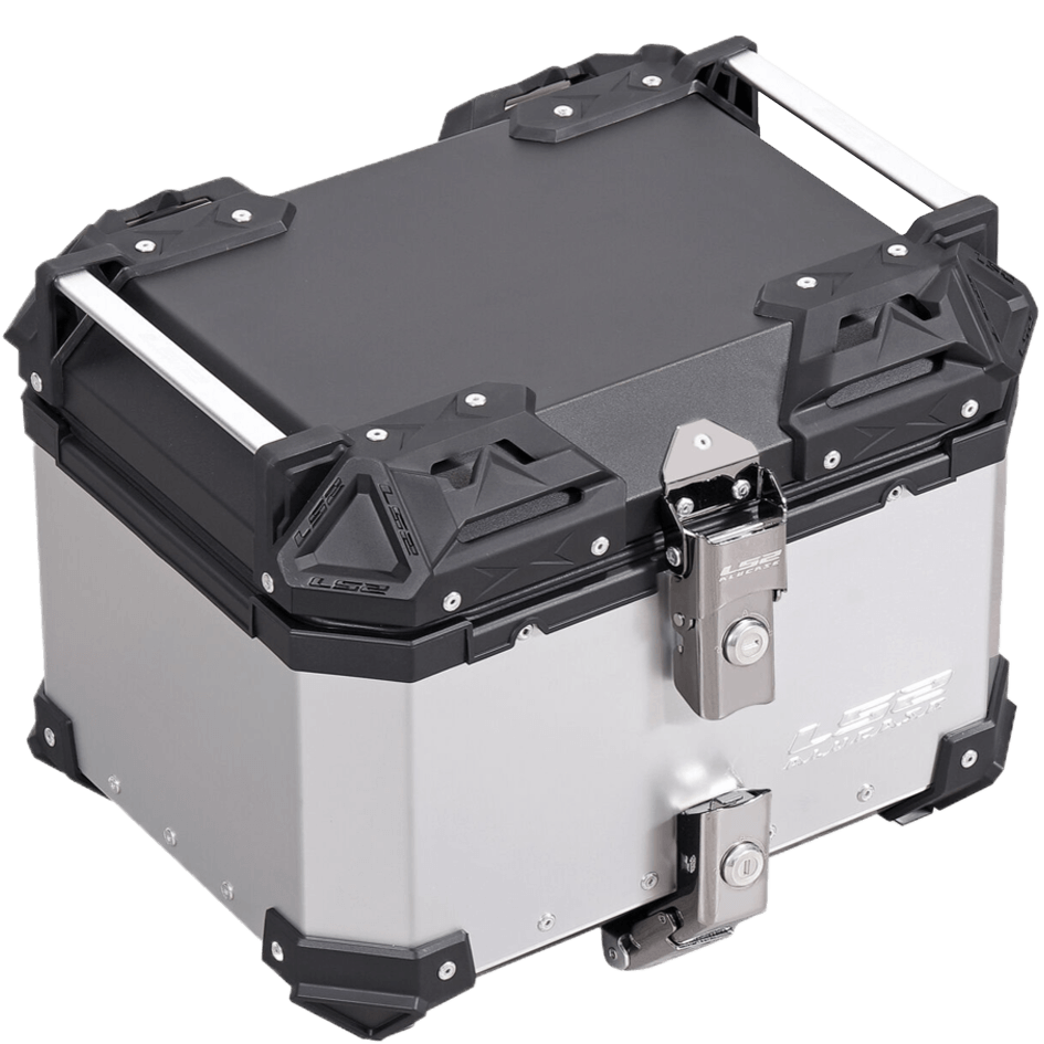 LS2 ALUCASE Silver 35l pre rear rack with metal base