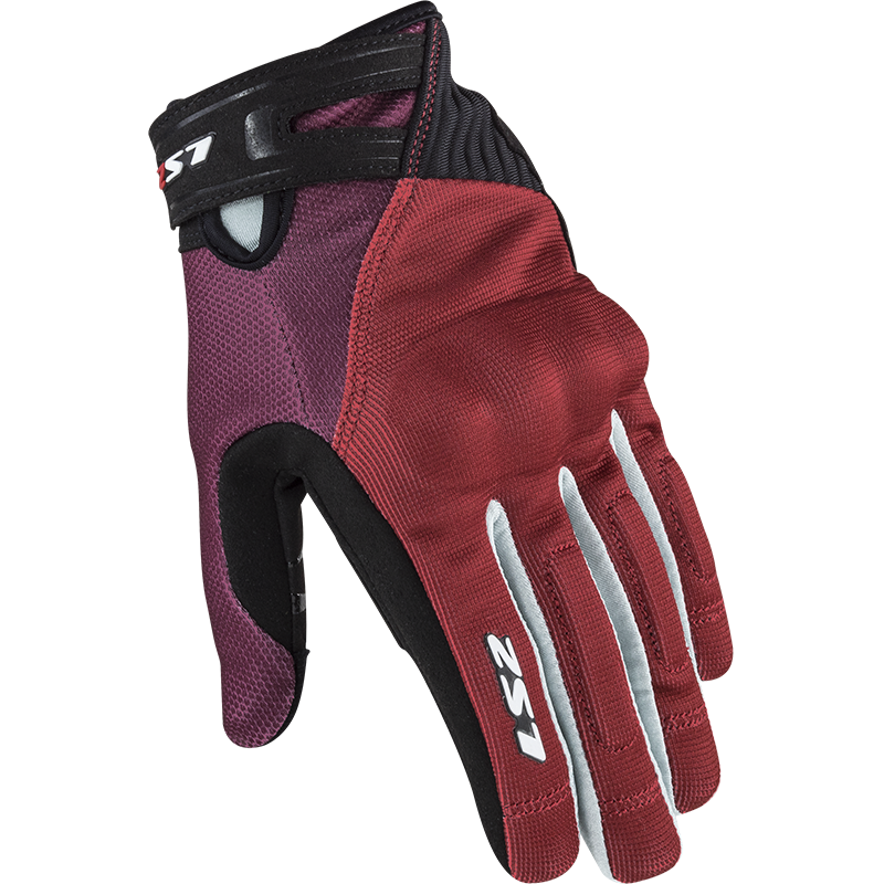 LS2 DART 2 LADY GLOVES BLACK RED GREY S
