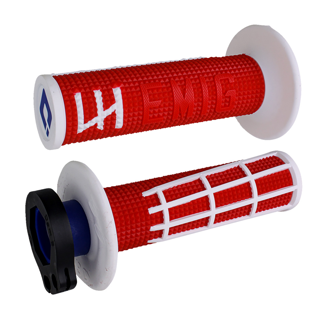 ODI GRIPS EMIG 2.0 – V2 LOCK-ON Grip RED/White