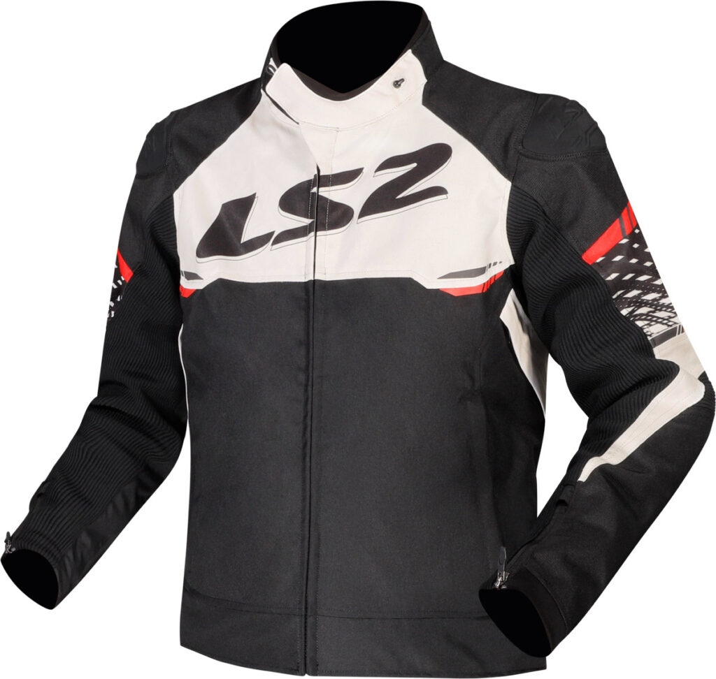LS2 APEX MAN JACKET BLACK WHITE RED XXL