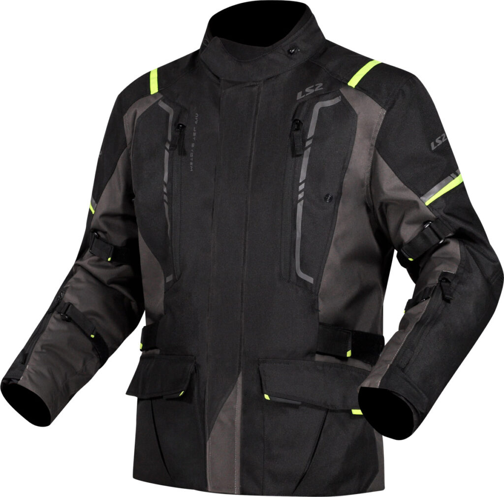 LS2 NARVIK MAN JACKET GREY BLACK H-V YELLOW XXL