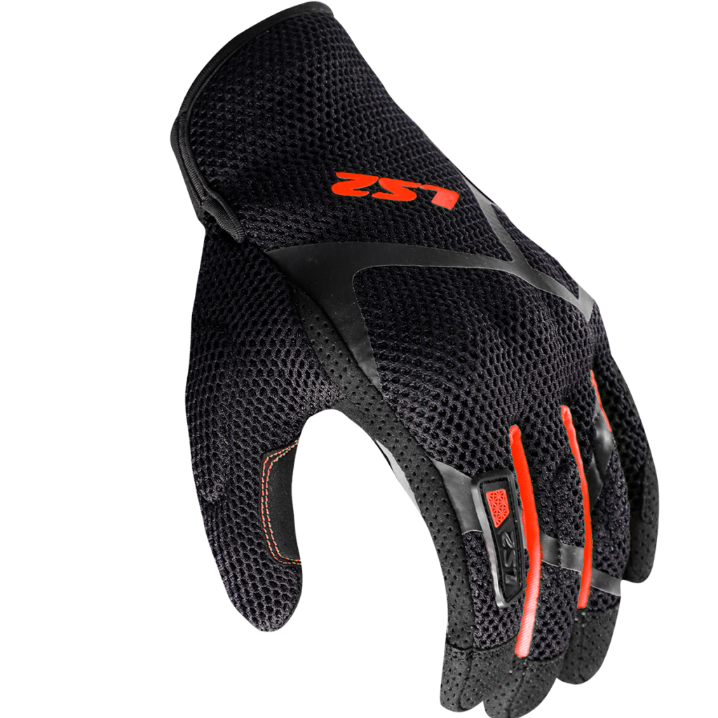 LS2 RAY II MAN GLOVES BLACK RED M