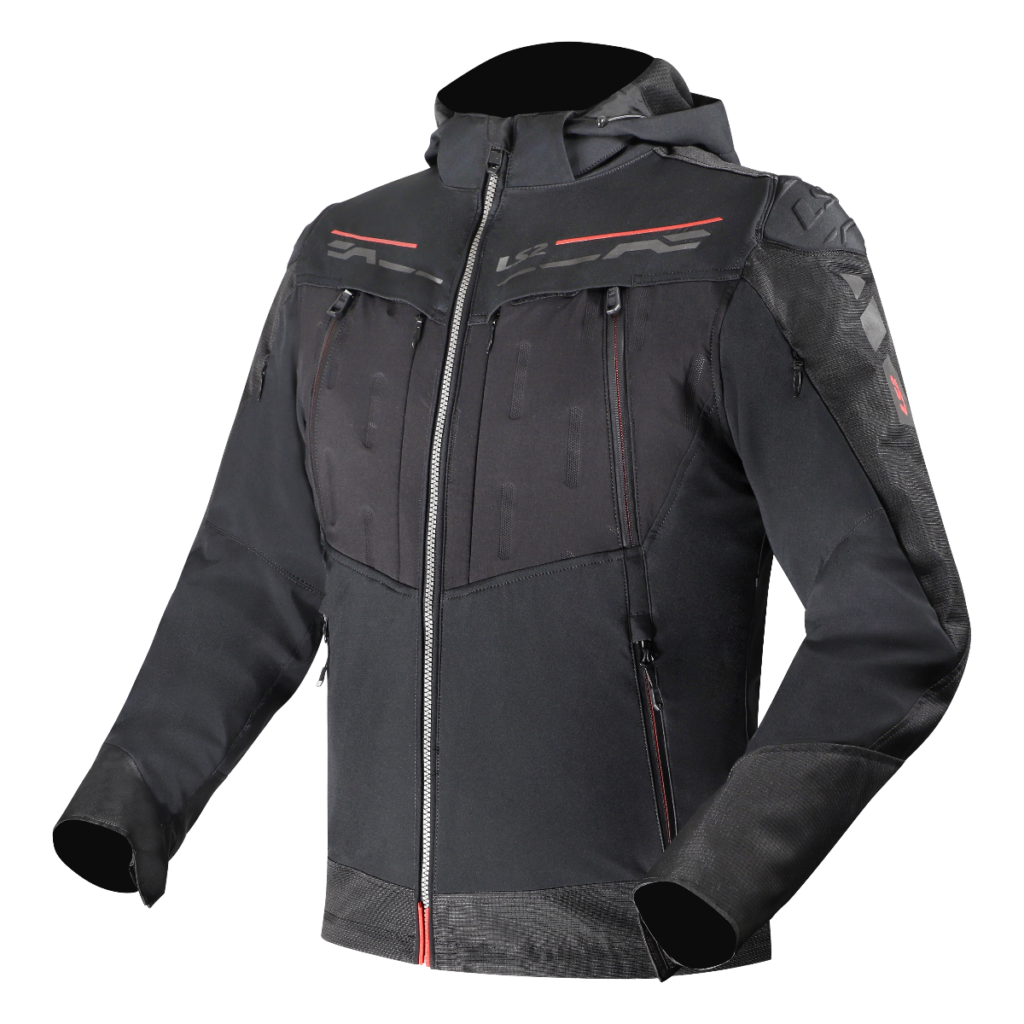 LS2 ZIRCONIUM EVO MAN JACKET BLACK RED 4XL